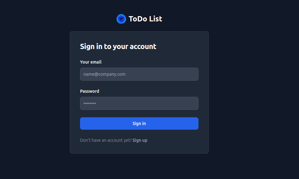 ToDo with Auth